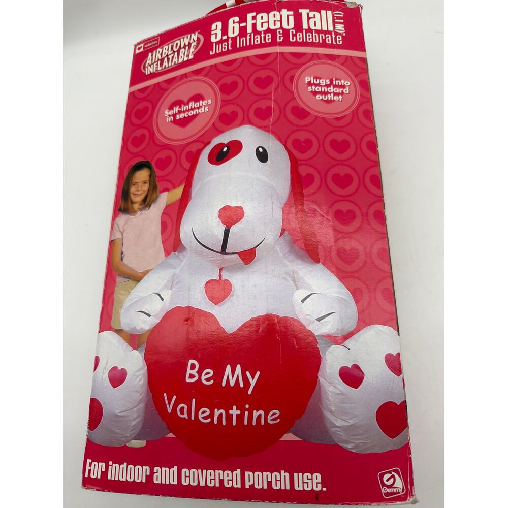 Gemmy Airblown Inflatable Be My‎ Valentine 3.6 ft Valentine's Day Works Tested